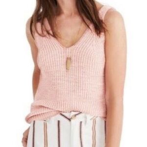 MADEWELL‎ Anthro NWT baby pink stretchy cotton nylon tank  top sz XS